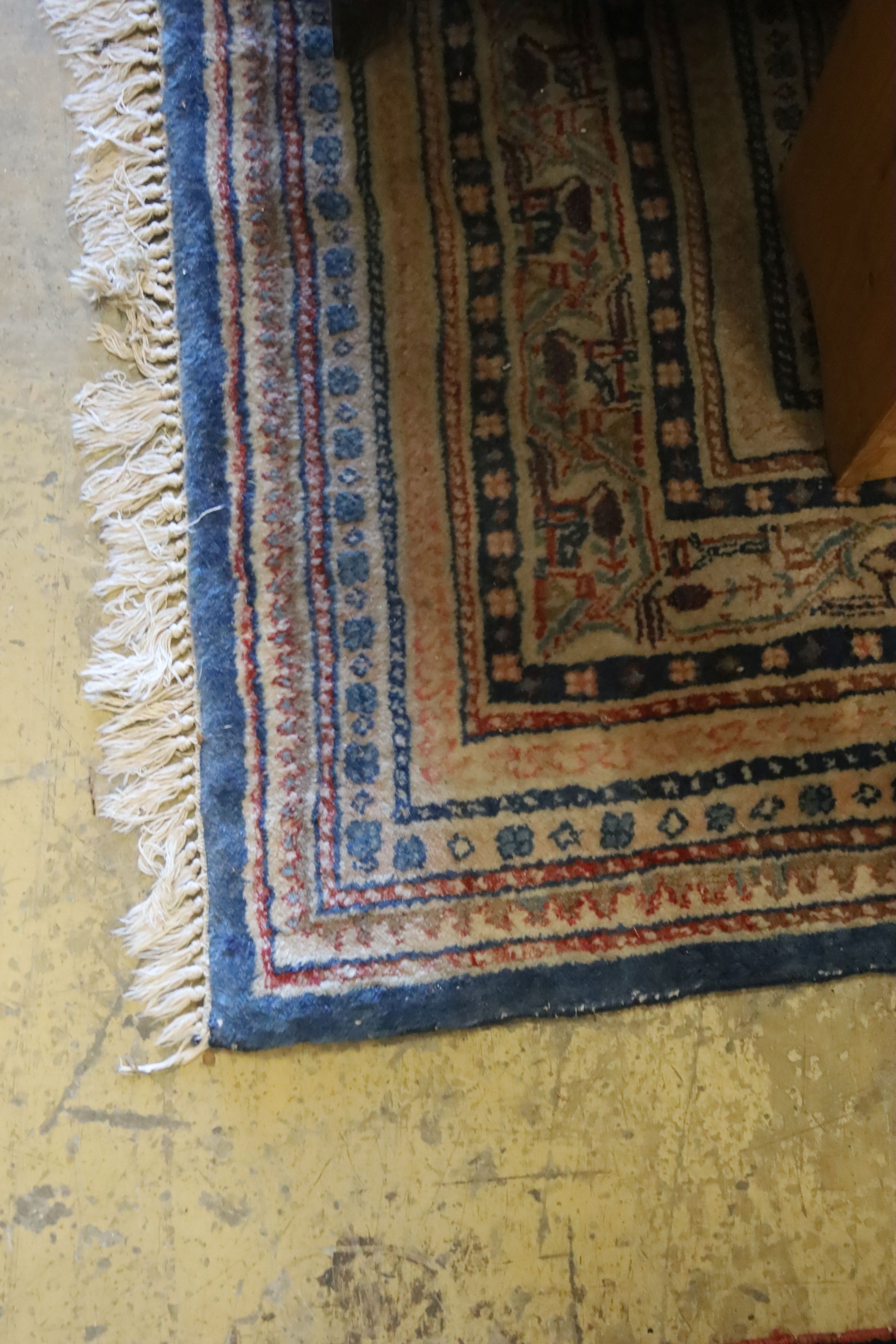 A Tabriz blue ground carpet